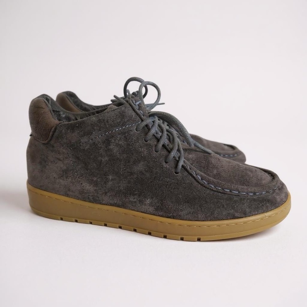 Cafenoir Men's Gray Suede Leather Lace Up Desert Boots Sz 40 US 7.5